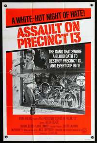 h059 ASSAULT ON PRECINCT 13 one-sheet movie poster '76 John Carpenter