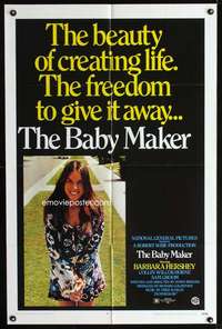 h065 BABY MAKER one-sheet movie poster '70 surrogate mom Barbara Hershey!