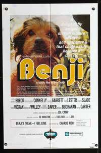 h085 BENJI one-sheet movie poster '74 Joe Camp, classic canine movie!
