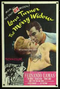 h007 MERRY WIDOW one-sheet movie poster '52 sexy Lana Turner, Lamas