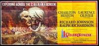 k003 KHARTOUM twenty-four-sheet movie poster '66 Cinerama, Heston, Olivier