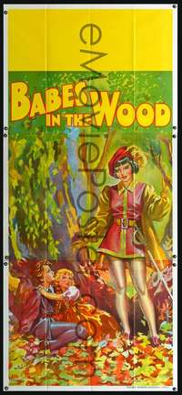 k049 BABES IN THE WOOD stage play English three-sheet movie poster '30s cool!