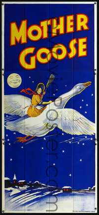 k052 MOTHER GOOSE stage play English three-sheet movie poster '30s cool art!