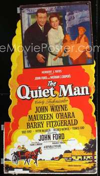 k074 QUIET MAN die-cut standee movie poster '51 John Wayne, O'Hara
