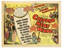 m036 CALYPSO HEAT WAVE movie title lobby card '57 Desmond, The Tarriers!