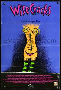 p002 WISECRACKS Canadian one-sheet movie poster '91 cool Klunder artwork!