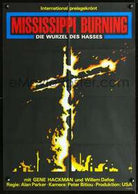 p081 MISSISSIPPI BURNING East German movie poster '88 different art!