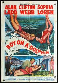 p021 BOY ON A DOLPHIN Egyptian movie poster '57 Ladd, Loren