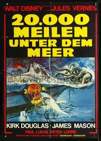 p328 20,000 LEAGUES UNDER THE SEA German movie poster R76 Jules Verne