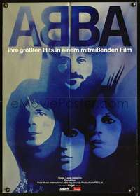 p330 ABBA: THE MOVIE German movie poster '77 Kratzsch art of band!