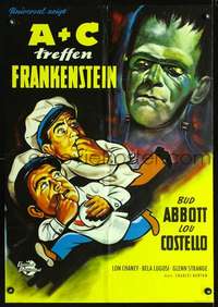 p331 ABBOTT & COSTELLO MEET FRANKENSTEIN German movie poster 1958