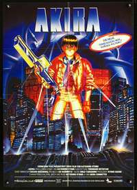 p334 AKIRA German movie poster '88 classic sci-fi anime, best art!