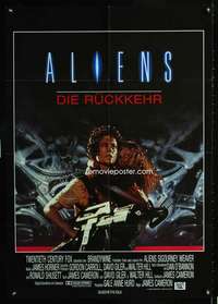 p336 ALIENS German movie poster '86 James Cameron, Sigourney Weaver