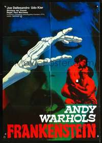 p342 ANDY WARHOL'S FRANKENSTEIN German movie poster '74 3-D horror!