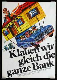 p349 BANK SHOT German movie poster '74 great different artwork!