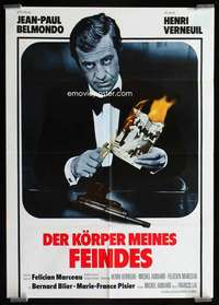 p361 BODY OF MY ENEMY German movie poster '76 Belmondo, Verneuil