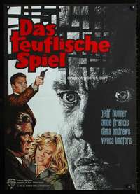 p366 BRAINSTORM German movie poster '65 cool Rolf Goetze art!
