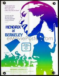 p006 JIMI PLAYS BERKELEY Dutch 16x20 movie poster '73 Jimi Hendrix