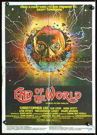 p039 END OF THE WORLD Lebanese movie poster '77 cool sci-fi artwork!