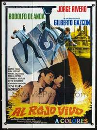p178 AL ROJO VIVO Mexican movie poster '69 Jorge Rivero