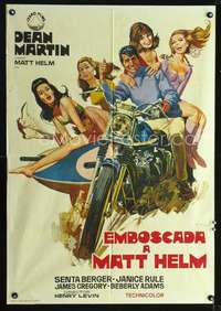 p103 AMBUSHERS Spanish movie poster '67 Dean Martin & sexy Slaygirls!