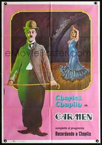 p112 BURLESQUE ON CARMEN Spanish movie poster R76 Chaplin by Mauro!