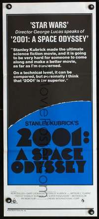 s598 2001 A SPACE ODYSSEY Australian daybill movie poster R78 Kubrick