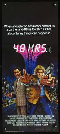 s595 48 HOURS Australian daybill movie poster '82Nick Nolte,Eddie Murphy