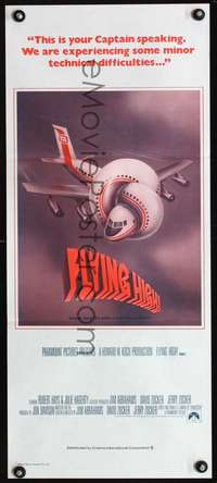 s585 AIRPLANE Australian daybill movie poster '80 Bridges, Flying High!