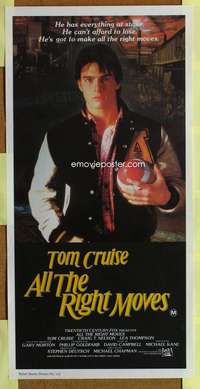 s577 ALL THE RIGHT MOVES Australian daybill movie poster '83 Tom Cruise