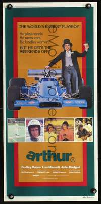 s560 ARTHUR Australian daybill movie poster '81 alcoholic Dudley Moore!