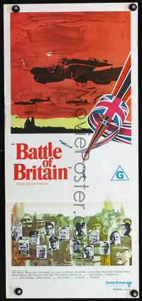 s554 BATTLE OF BRITAIN Australian daybill movie poster '69 Michael Caine