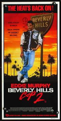 s546 BEVERLY HILLS COP II Australian daybill movie poster '87 Eddie Murphy