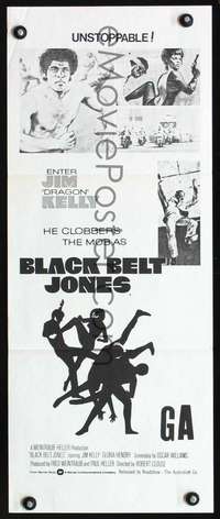 s538 BLACK BELT JONES New Zealand daybill movie poster '74 Jim Kelly