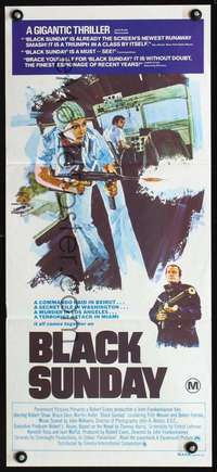 s537 BLACK SUNDAY Australian daybill movie poster '77 John Frankenheimer