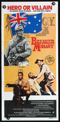 s522 BREAKER MORANT Australian daybill movie poster '80 Bruce Beresford