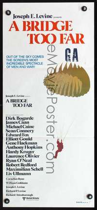 s518 BRIDGE TOO FAR Australian daybill movie poster '77Richard Attenborough