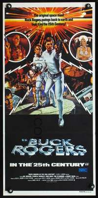 s513 BUCK ROGERS Australian daybill movie poster '79 Gadino sci-fi art!