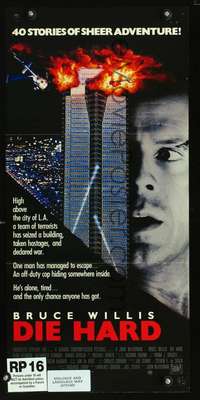 s430 DIE HARD Australian daybill movie poster '88 Bruce Willis classic!