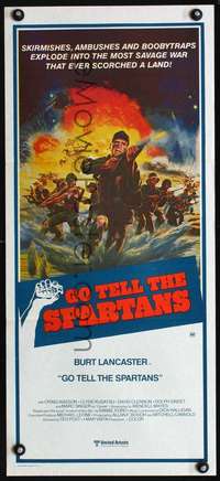 s355 GO TELL THE SPARTANS Australian daybill movie poster '78 Lancaster
