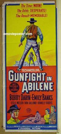 s332 GUNFIGHT IN ABILENE Australian daybill movie poster '67 Bobby Darin