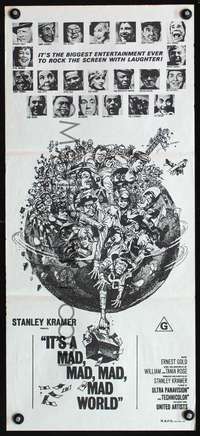 s290 IT'S A MAD, MAD, MAD, MAD WORLD Australian daybill movie poster R70s
