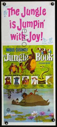s281 JUNGLE BOOK Australian daybill movie poster R82 Walt Disney classic!