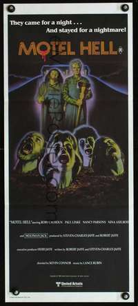 s216 MOTEL HELL Australian daybill movie poster '80 wacky horror!