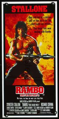s158 RAMBO FIRST BLOOD PART II Australian daybill movie poster '85 Stallone