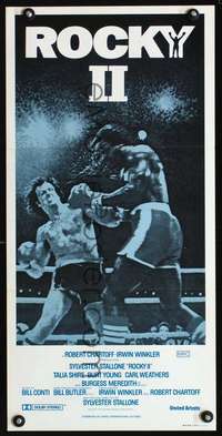 s136 ROCKY II Australian daybill movie poster R80s Stallone, boxing!