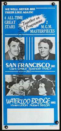 s125 SAN FRANCISCO/WATERLOO BRIDGE Australian daybill movie poster '70s