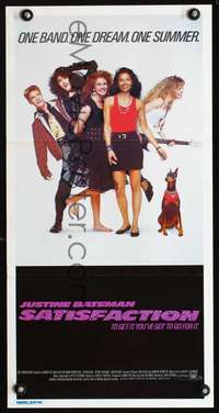 s124 SATISFACTION Australian daybill movie poster '88 early Julia Roberts!