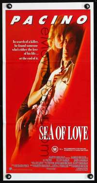 s119 SEA OF LOVE Australian daybill movie poster '89 Pacino, Ellen Barkin