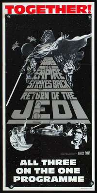 s084 STAR WARS TRILOGY Australian daybill movie poster '83 George Lucas